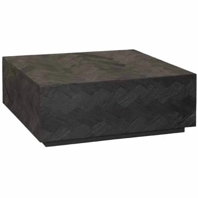 Tower Living Salontafel Ziano - Vierkant Zwart Hout - 80x80x40cm
