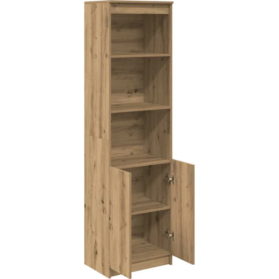 vidaXL Hoge kast 50x35x180 cm bewerkt hout artisanaal eikenkleur, foto 4