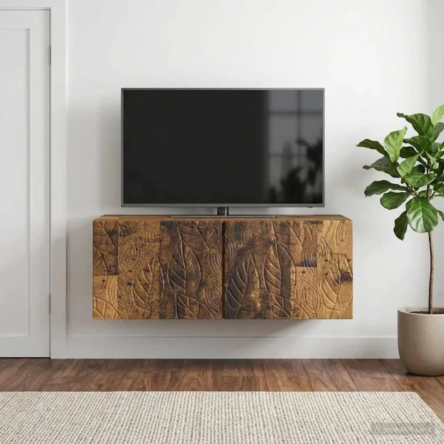 vidaXL Wandbeugel TV-kast 59,5 x 41 x 30 cm Oud hout Bewerkt hout bruin