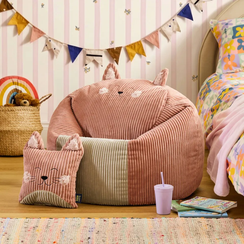 icon - Kingston Kinderzitzak - Ribstof - Leeuw roze, foto 5