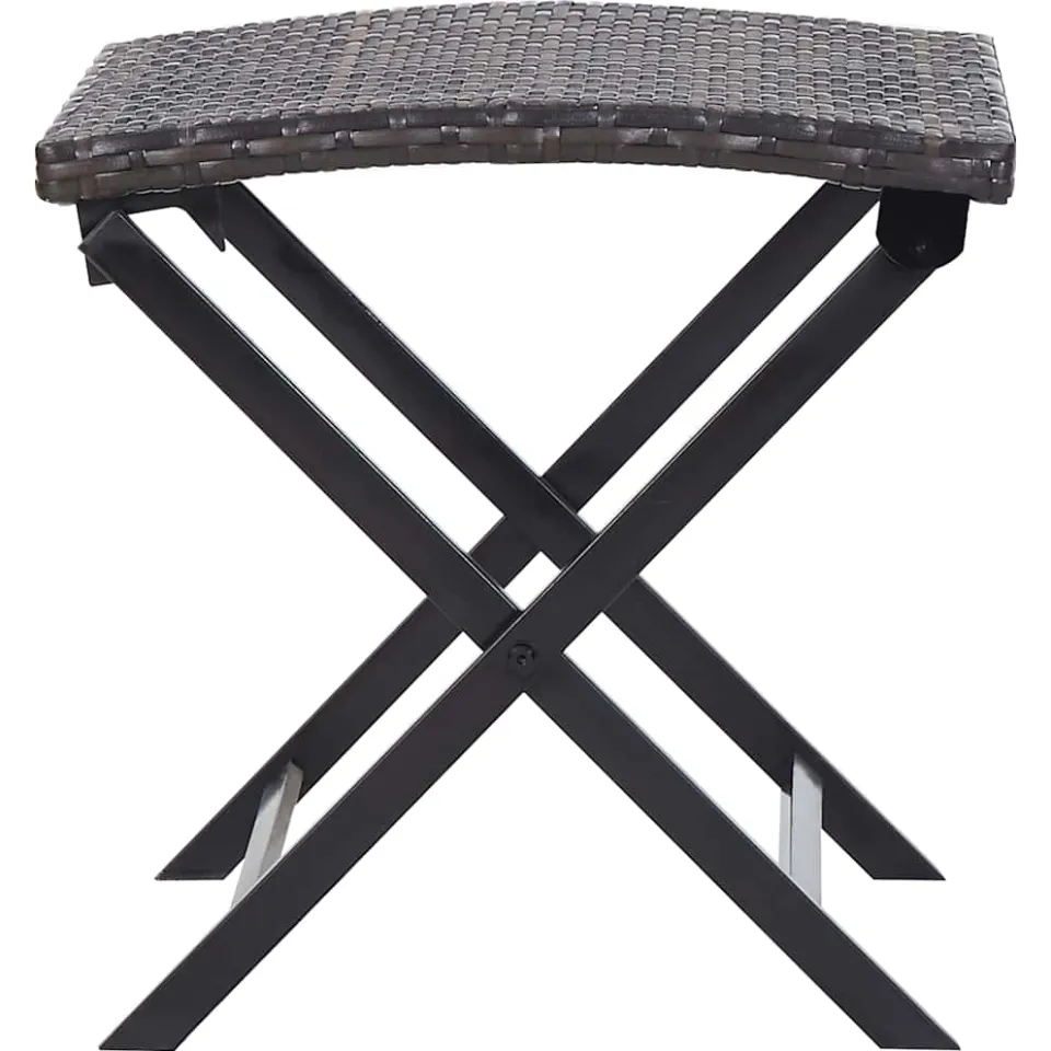 vidaXL Kruk inklapbaar poly rattan bruin, foto 3