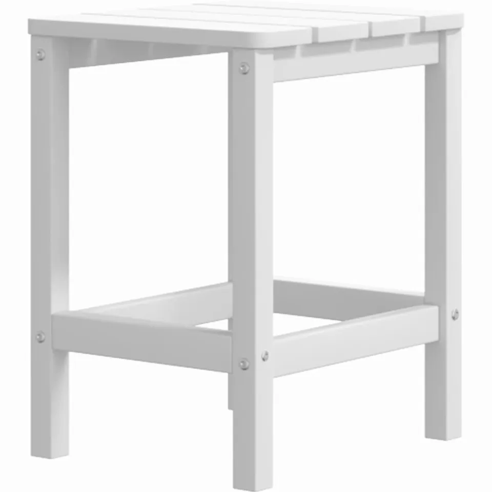 vidaXL Tuintafel Adirondack 38x38x46 cm HDPE wit, foto 4