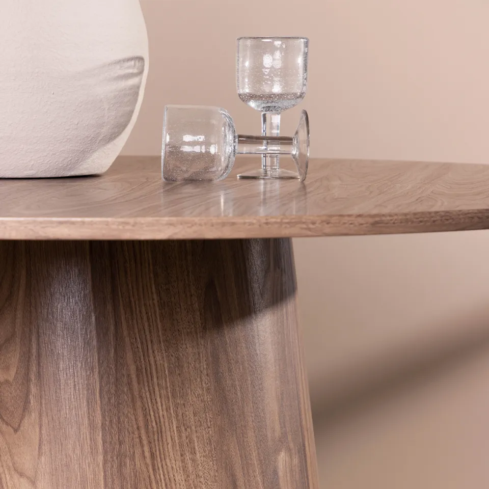 Nest living Trude houten eettafel naturel hout Ø 120 cm, foto 5