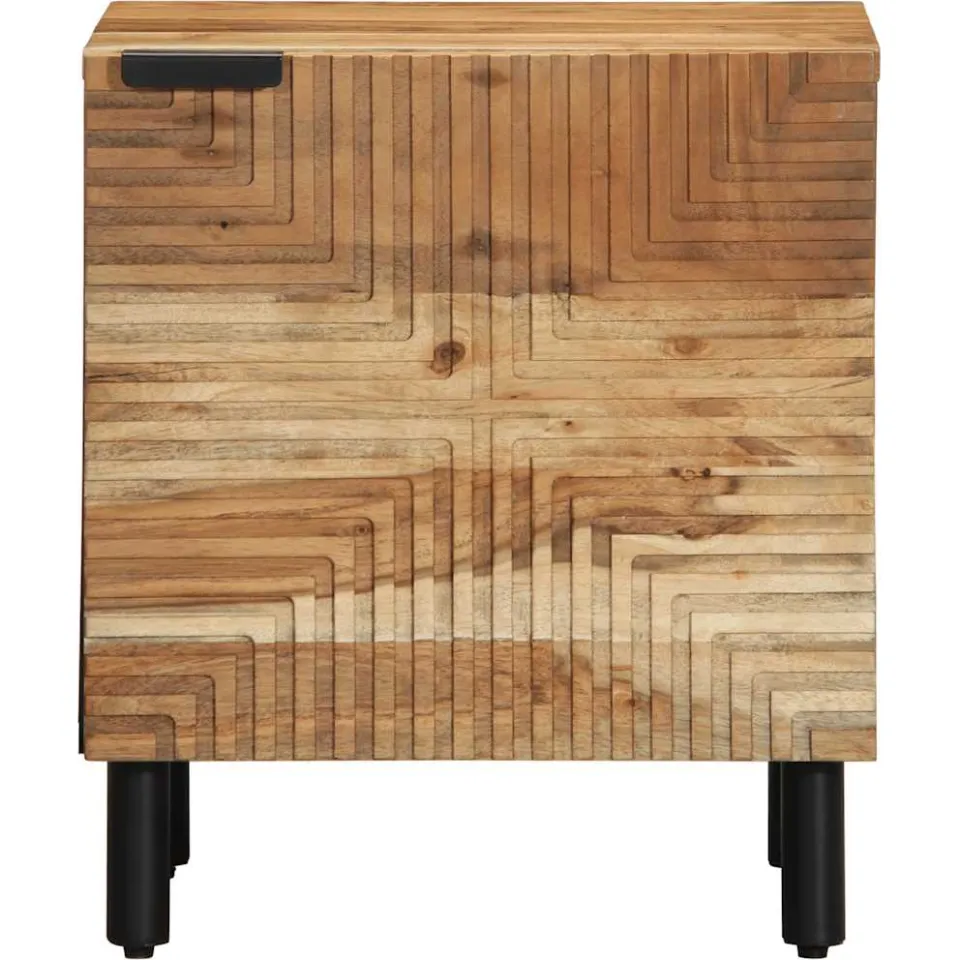 vidaXL Nachtkastjes 2 stuks 40x33x46 cm Massief hout Acacia bruin, foto 4