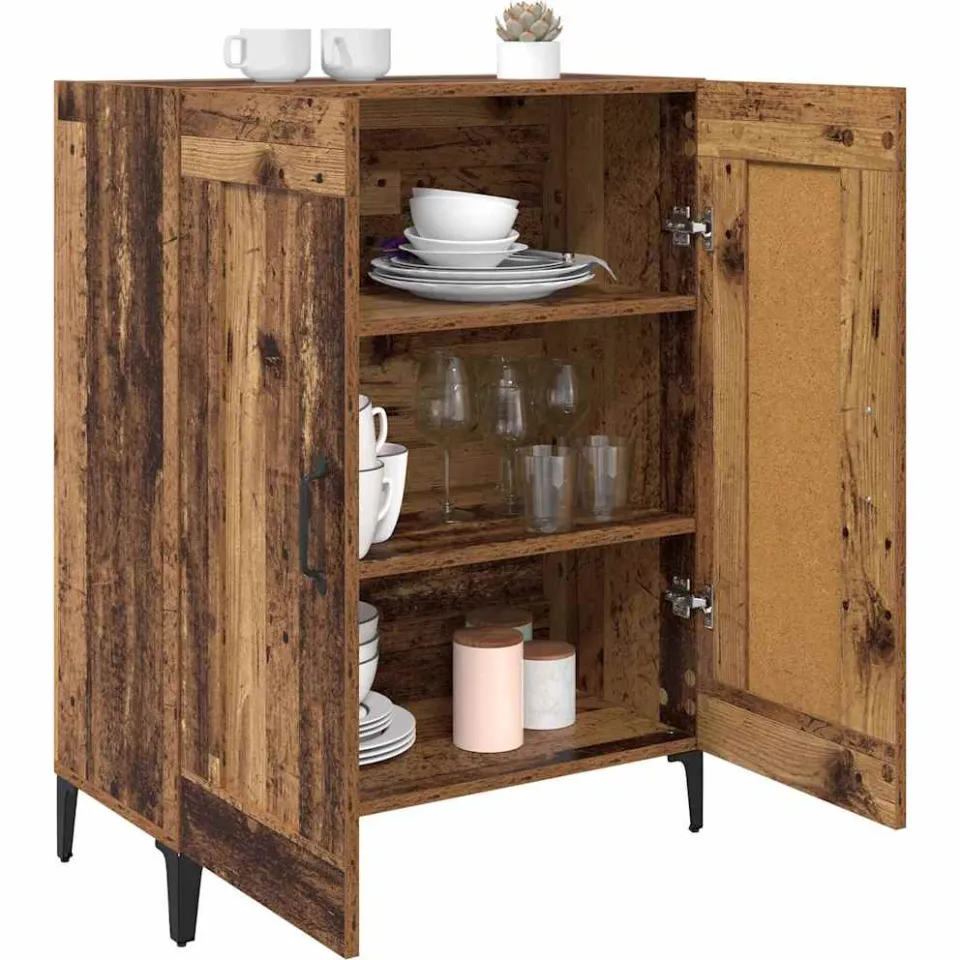 vidaXL Dressoir Oud Hout 69,5 x 34 x 90 cm Bewerkt hout Bruin
