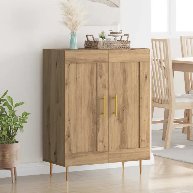 vidaXL Dressoir Artisan Eiken 69,5 x 34 x 90 cm Bruin
