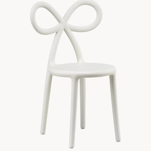 Qeeboo Kinderdesignstoel Ribbon Wit