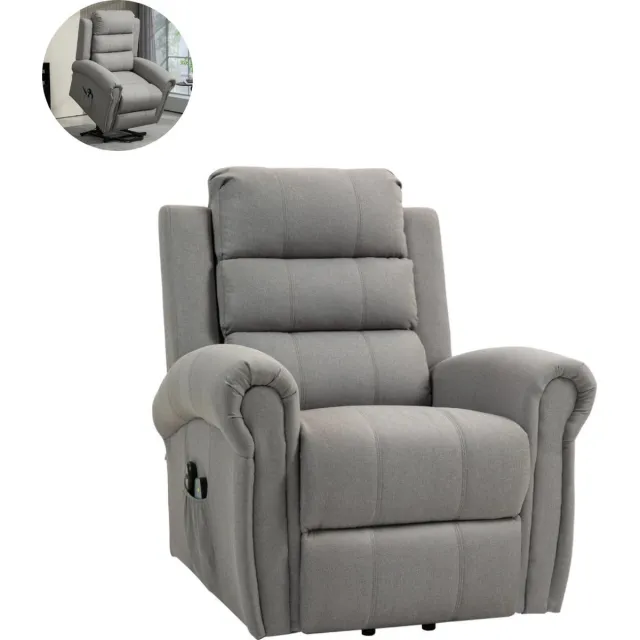 GranMaison Massagestoel - Relaxfauteuil - Zetel - 1 persoons - Met armleuning - Zeer comfortabel - Elektrisch - Grijs Grijs-9