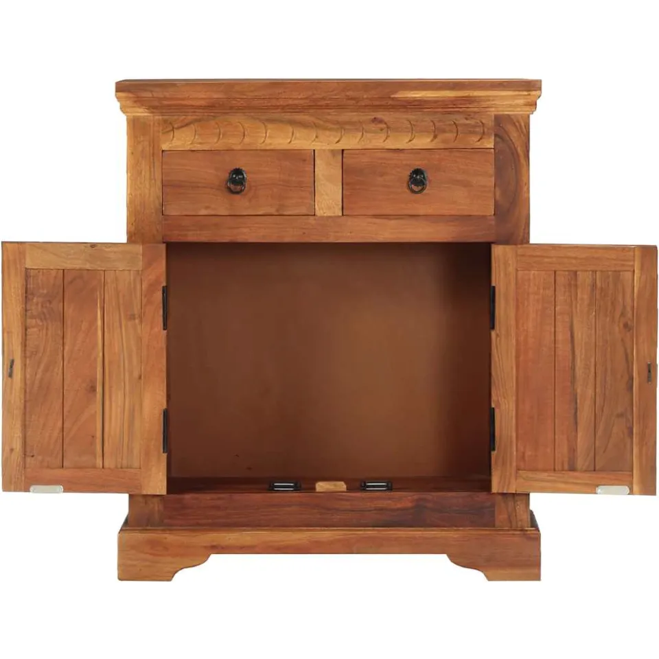 vidaXL Dressoir 63x30x75 cm massief acaciahout bruin, foto 4