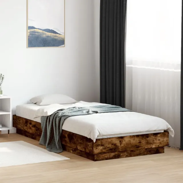 vidaXL Bedframe zonder matras hout gerookt eikenkleurig 100x200 cm
