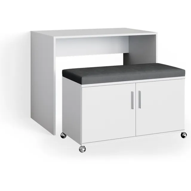Vicco Flona Bureautafel – 93.2 cm Wit