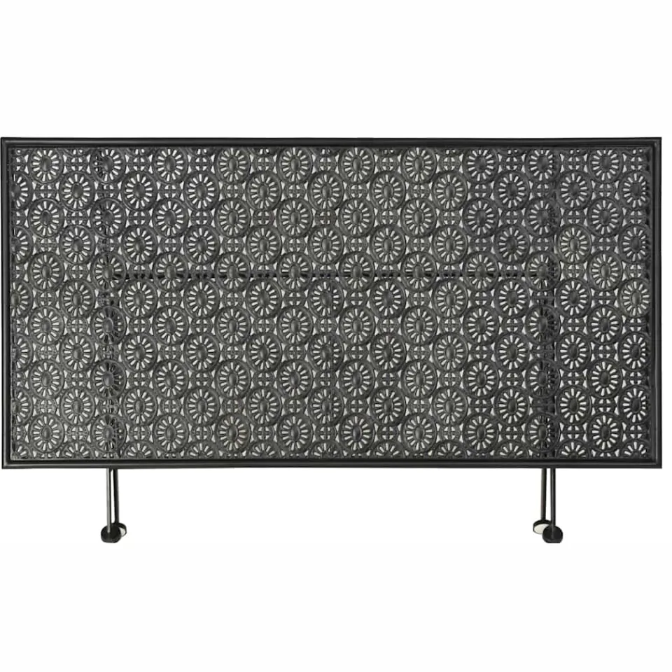 vidaXL Salontafel vintage stijl inklapbaar 100x50x45 cm metaal zwart, foto 4