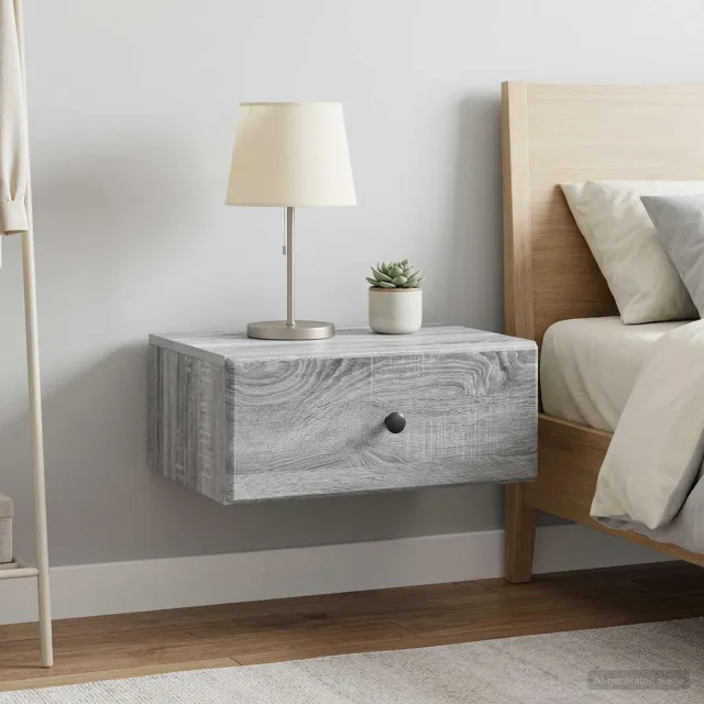 vidaXL Wandbeugel Bedkast 2 st Grijs sonoma 49 x 34,5 x 20 cm, foto 2
