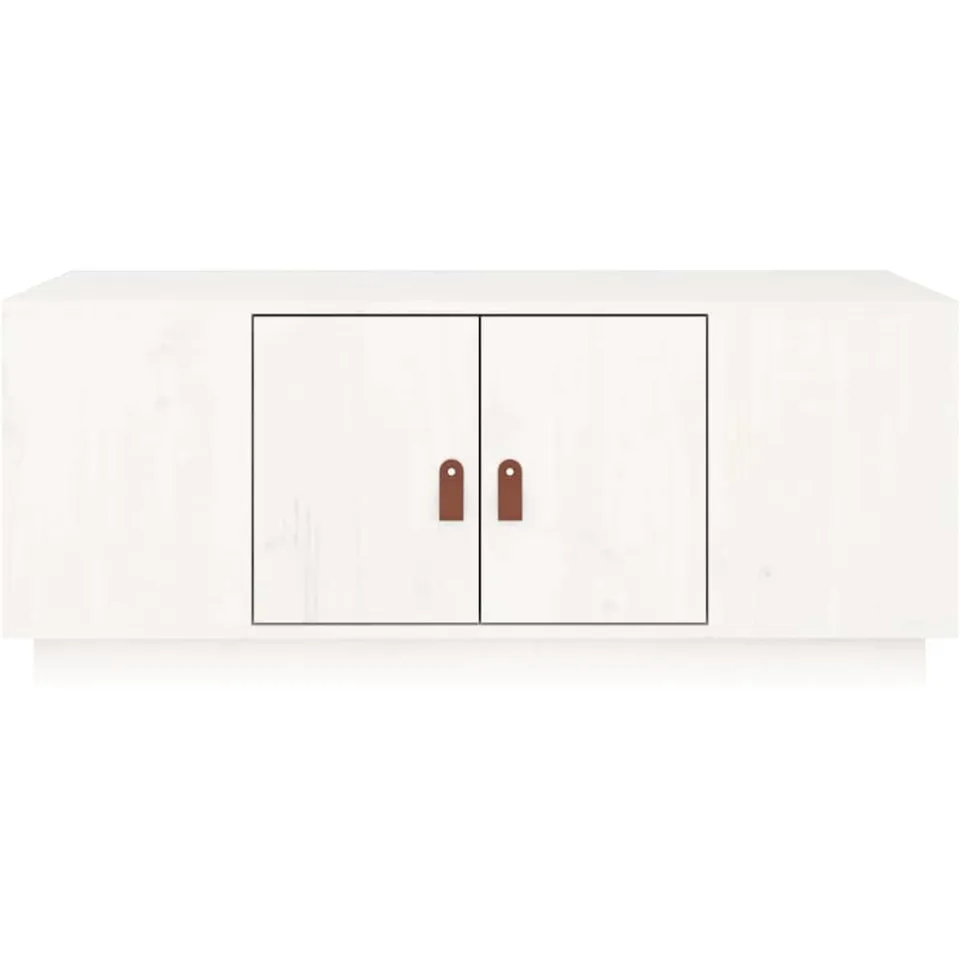 vidaXL Salontafel 100x50x41 cm massief grenenhout wit, foto 4