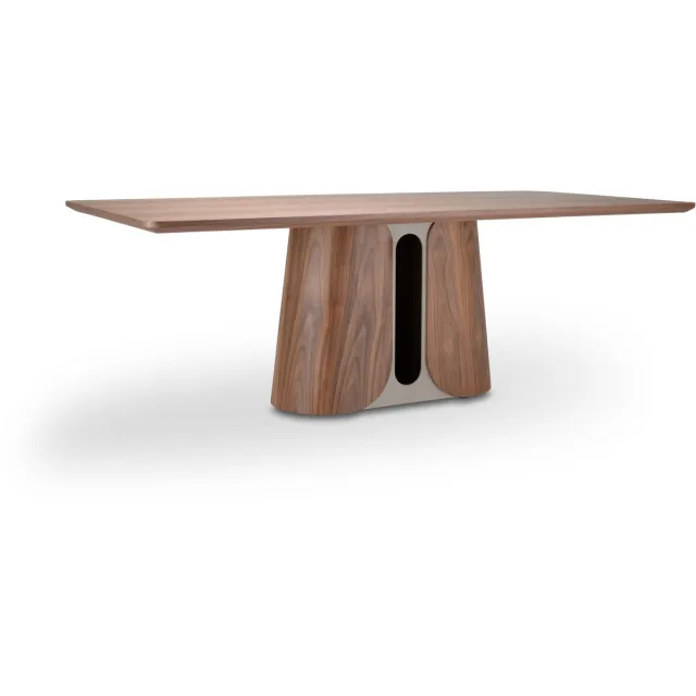 Icon Living Eettafel Sarah 013 - 240x110x76 Walnoot Poot Creme Bruin