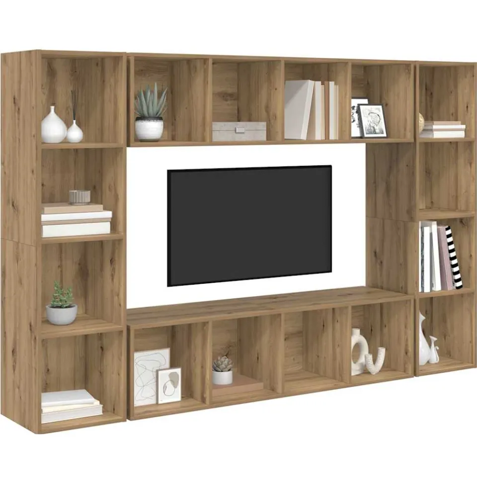vidaXL Tv-meubelset 4 st 37 x 37 x 142,5 cm Bruin