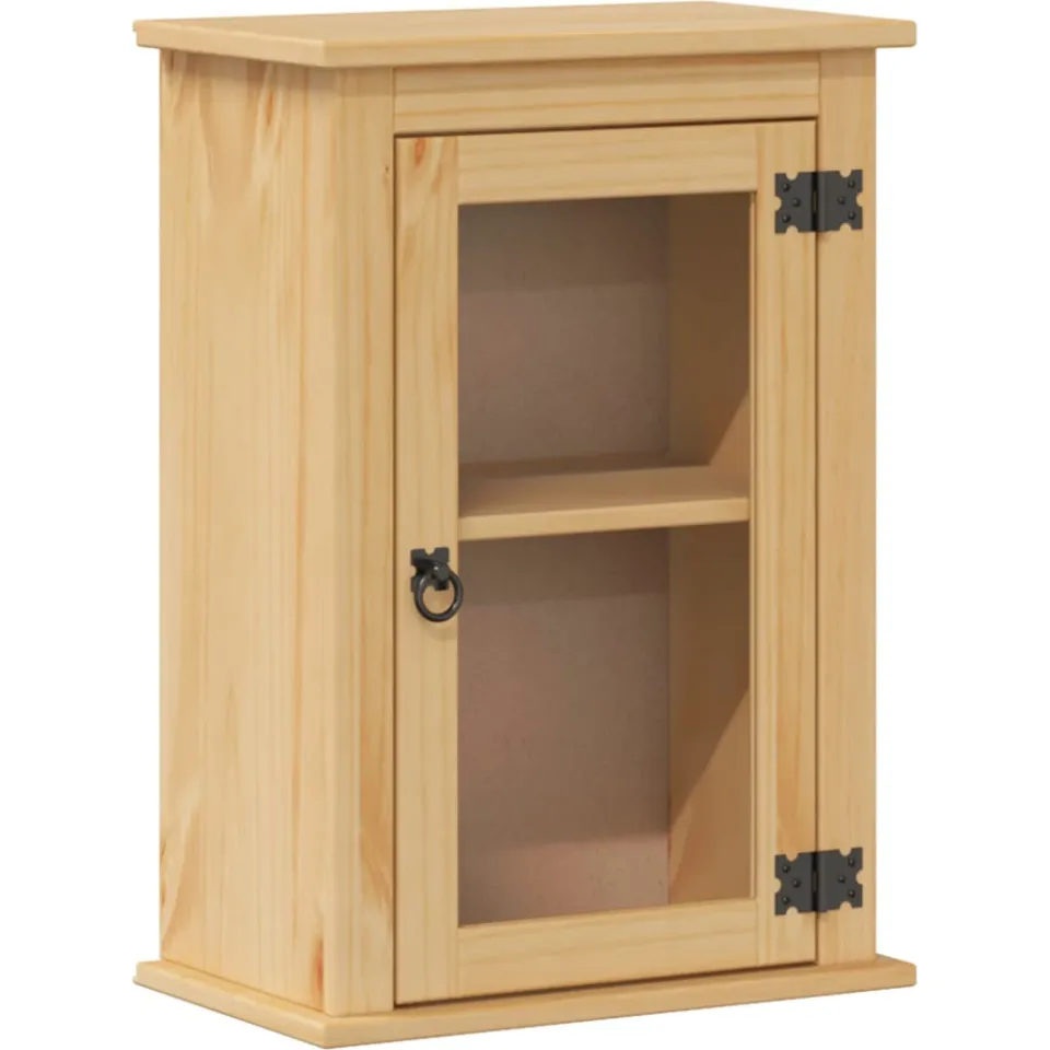 vidaXL Badkamerwandkast Corona 45x27x64,5 cm massief grenenhout bruin, foto 3