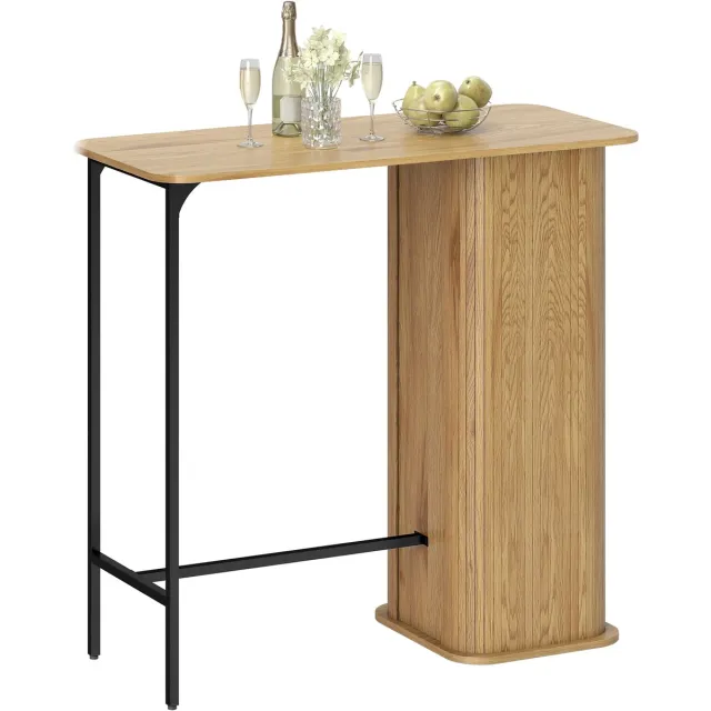 Hoohohoo Bartafel - Bartafels - met 3 planken -Natuurlijk hout - 112x50x106cmcm (LxBxH)