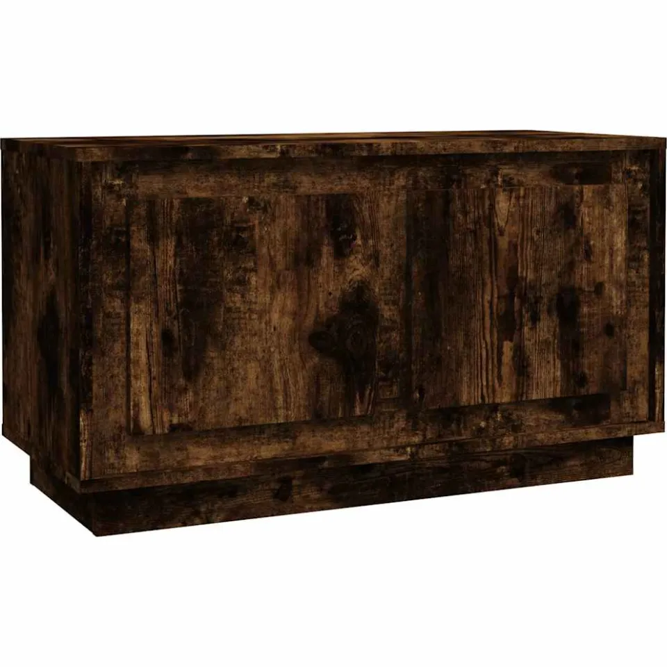 vidaXL Tv-meubel 80x35x45 cm bewerkt hout gerookt eikenkleurig Bruin