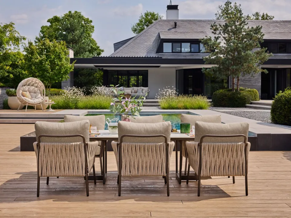 Suns Fiave low dining tuinstoel taupe, foto 3