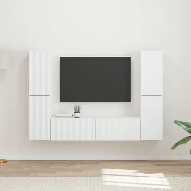 vidaXL Tv-meubelset 6 st 31 x 30 x 60 cm Wit