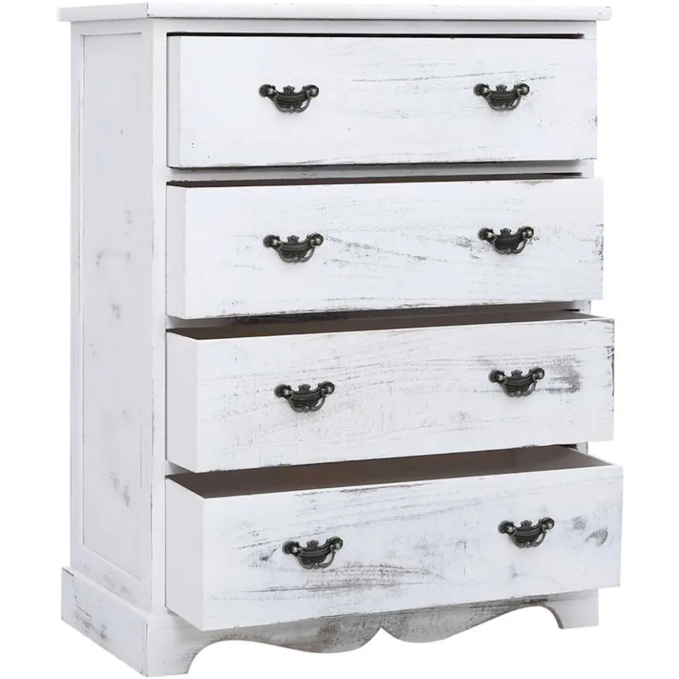 vidaXL Ladekast 60x30x75 cm hout wit