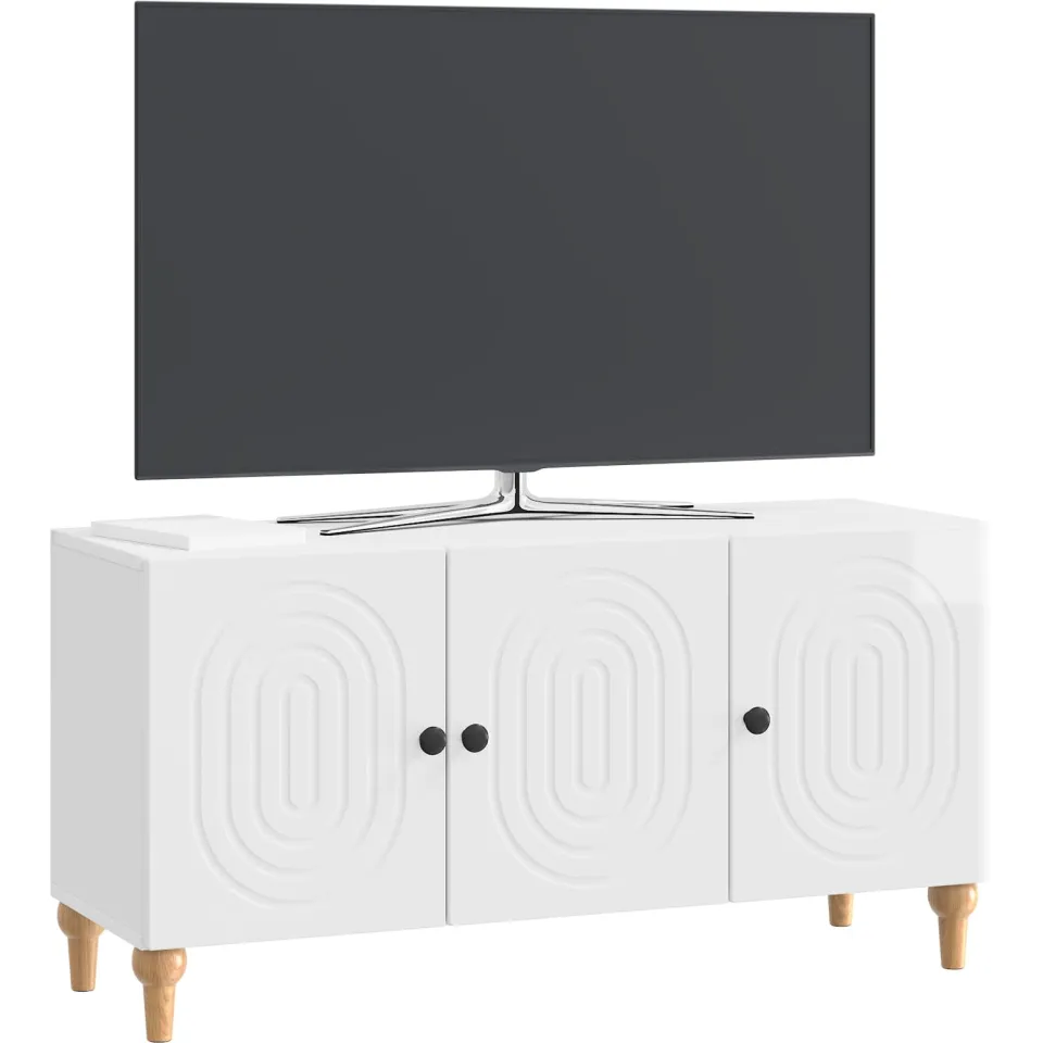 vidaXL TV-kast 99 x 34,5 x 50 cm Hoogglans Wit Bewerkt hout, foto 3