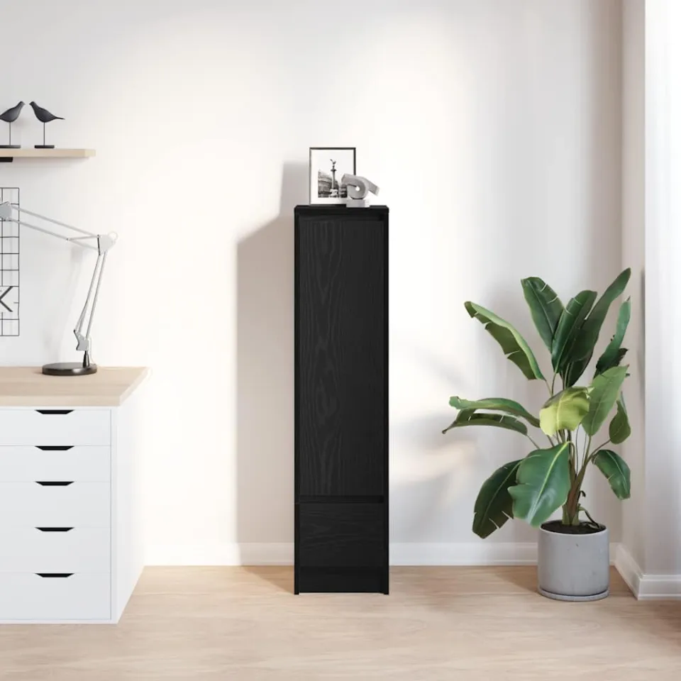 vidaXL Highboard 29,5x34x119,5 cm spaanplaat zwart eikenkleurig, foto 3