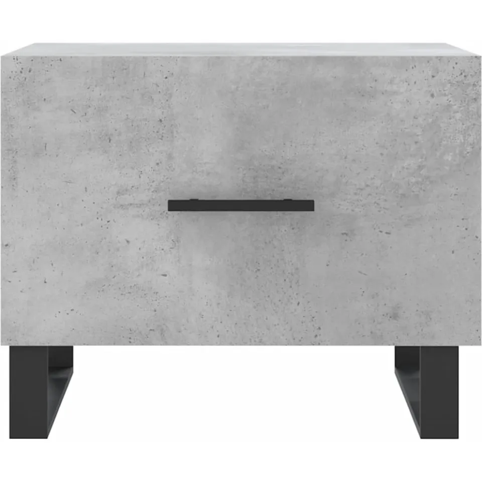 vidaXL Salontafels 2 st 50x50x40 cm bewerkt hout betongrijs grijs, foto 4