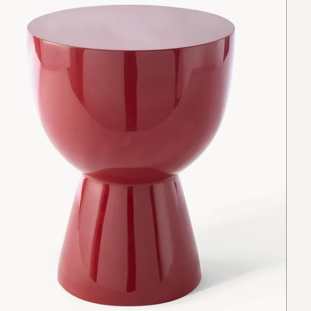 POLSPOTTEN Ronde bijzettafel Tam Tam Wijnrood