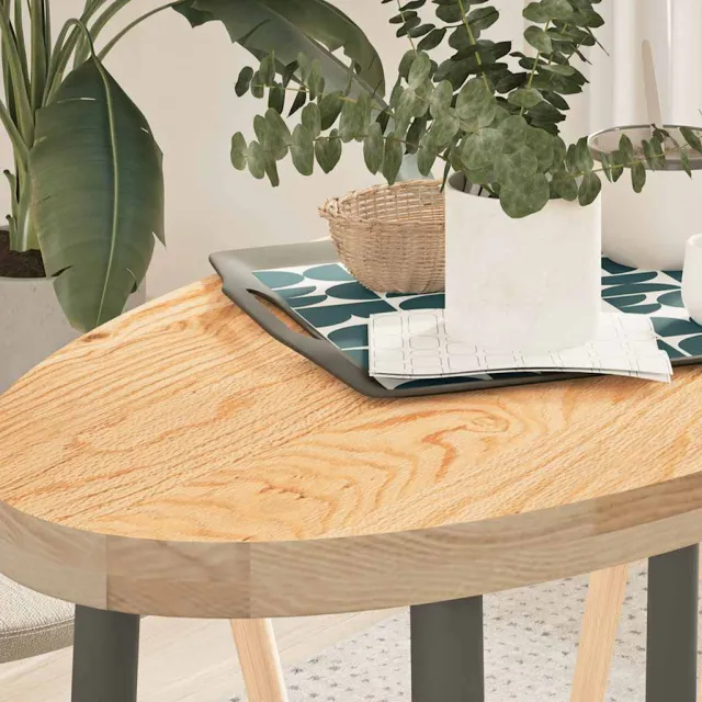 vidaXL Tafelblad 100x50x4 cm ovaal massief eikenhout Bruin