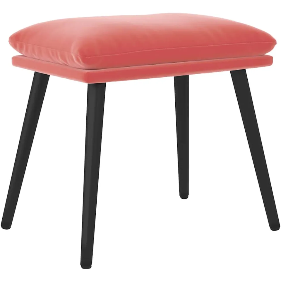 vidaXL Voetenbank 45x29,5x35 cm fluweel roze, foto 3