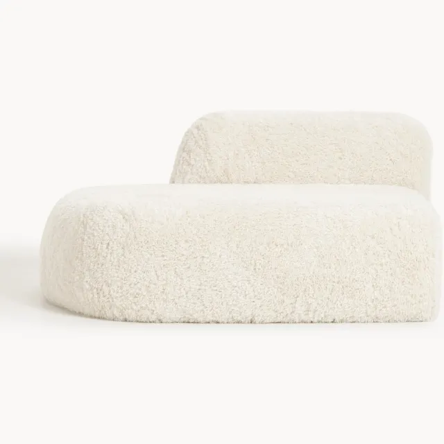 Westwing Collection Teddy-chaise module Wolke Wit