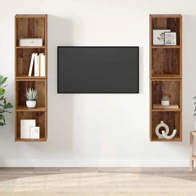 vidaXL Tv-meubelset 4 st 37 x 37 x 72 cm Oud Hout Bruin
