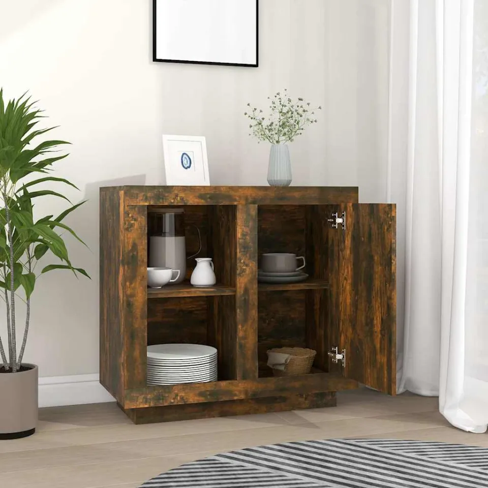 vidaXL Dressoir 80x40x75 cm gerookt eikenkleurig, foto 3