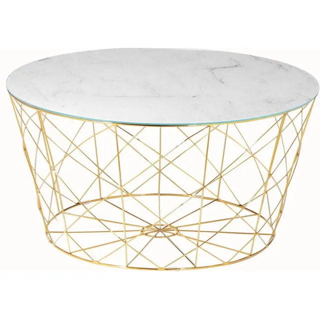 salontafel Neva goud-wit
