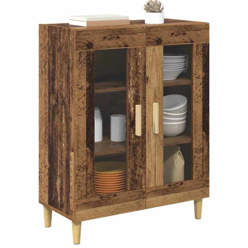 vidaXL Dressoir Oud Hout 69,5 x 34 x 90 cm Bewerkt hout Bruin