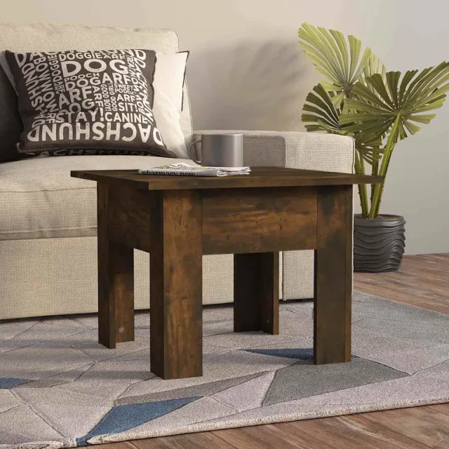 vidaXL Salontafel 55x55x42 cm bewerkt hout gerookt eikenkleur, foto 2