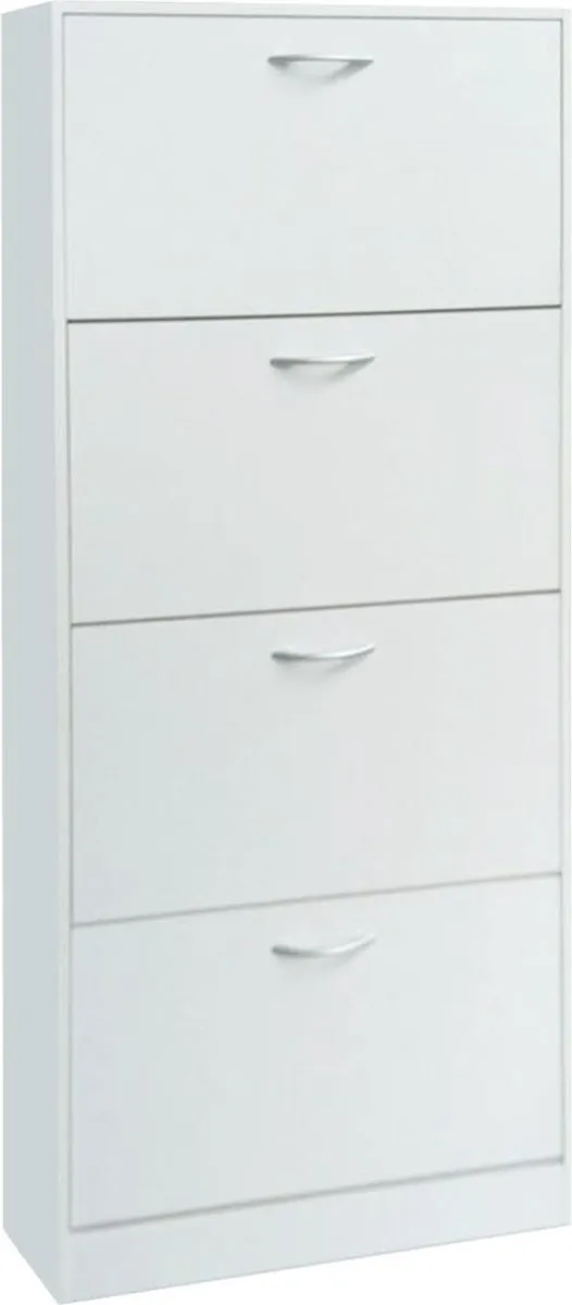Rousseau Schoenenkast Carini 4 laden - wit - Rousseau - Schoenenkasten outlet