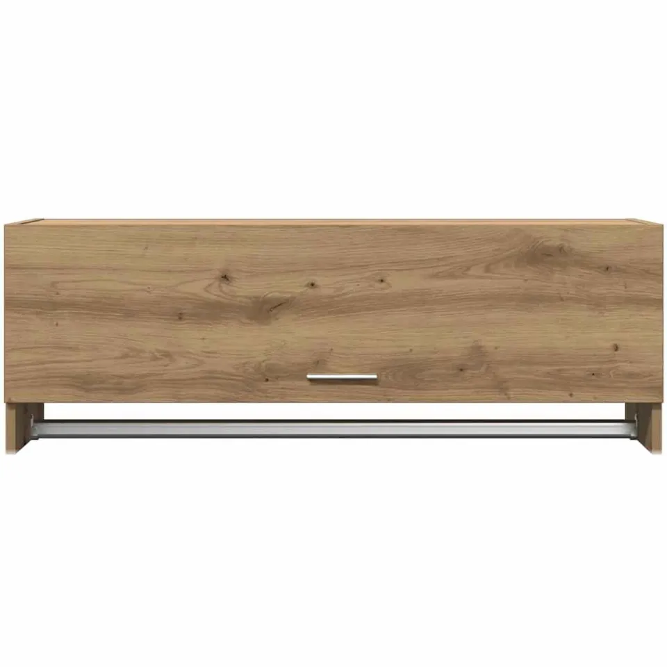 vidaXL Kledingkast 100x32,5x35 cm bewerkt hout artisanaal eikenkleurig, foto 4