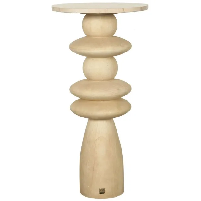 PTMD Bijzettafel Callain - Beige - 40x40x80cm