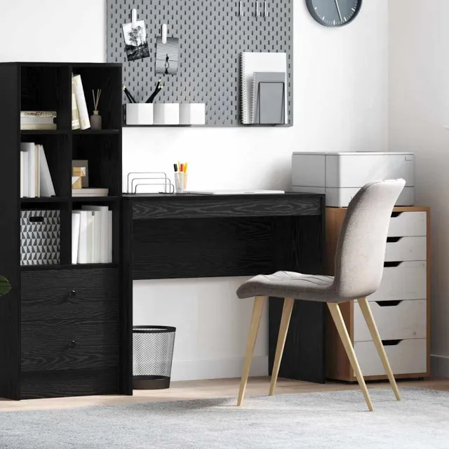 vidaXL Bureau Zwart Eiken 90 x 40 x 76 cm, foto 2