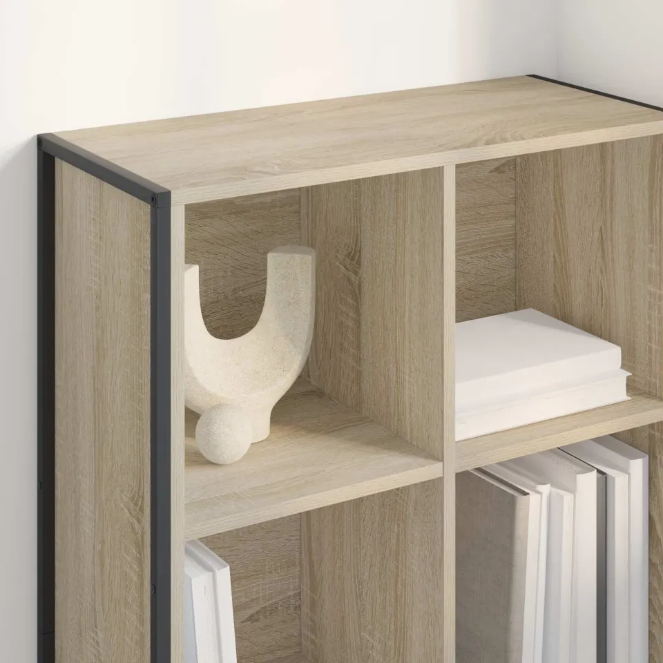 vidaXL Boekenkast Sonoma Eiken 68 x 30 x 108 cm Bewerkt hout, foto 4
