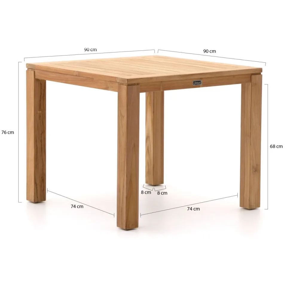 Sunyard Furniture Sunyard Buxton dining tuintafel 90x90cm bruin, foto 3