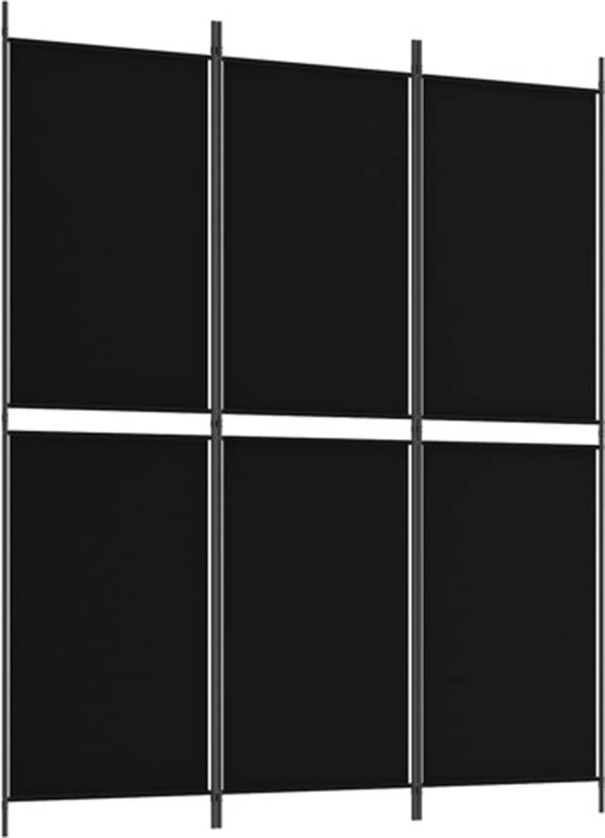 vidaXL Kamerscherm met 3 panelen 150x180 cm stof zwart, foto 3