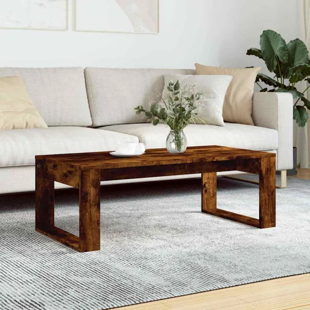 vidaXL Salontafel 102x50x35 cm bewerkt hout gerookt eikenkleurig, foto 2