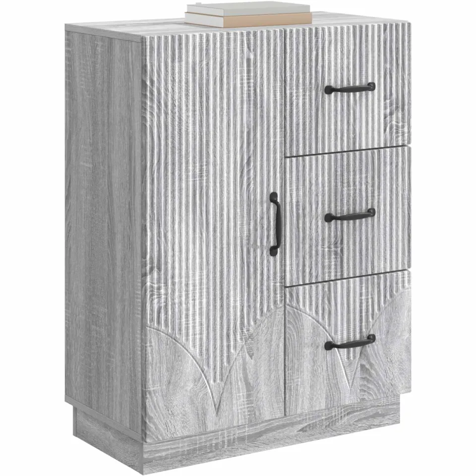 vidaXL Dressoir met lade Grijs sonoma 66 x 34,5 x 87 cm Bewerkt hout