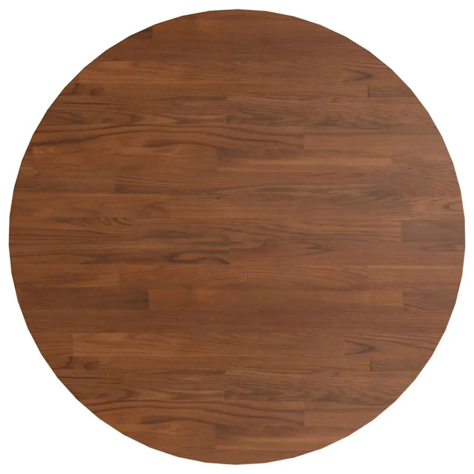 vidaXL Tafelblad rond Ø50x1,5 cm bewerkt massief eikenhout donkerbruin, foto 2