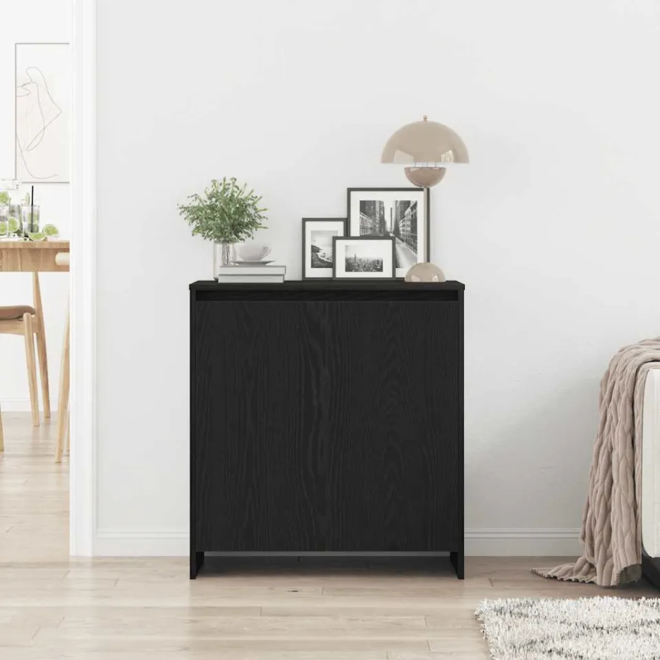 vidaXL Dressoir zwart eiken 70x41x75 cm bewerkt hout, foto 3