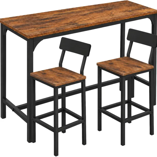 BEGRYF Bartafelset - 3-delig - rustiek bruin/zwart - 108x50x90 cm